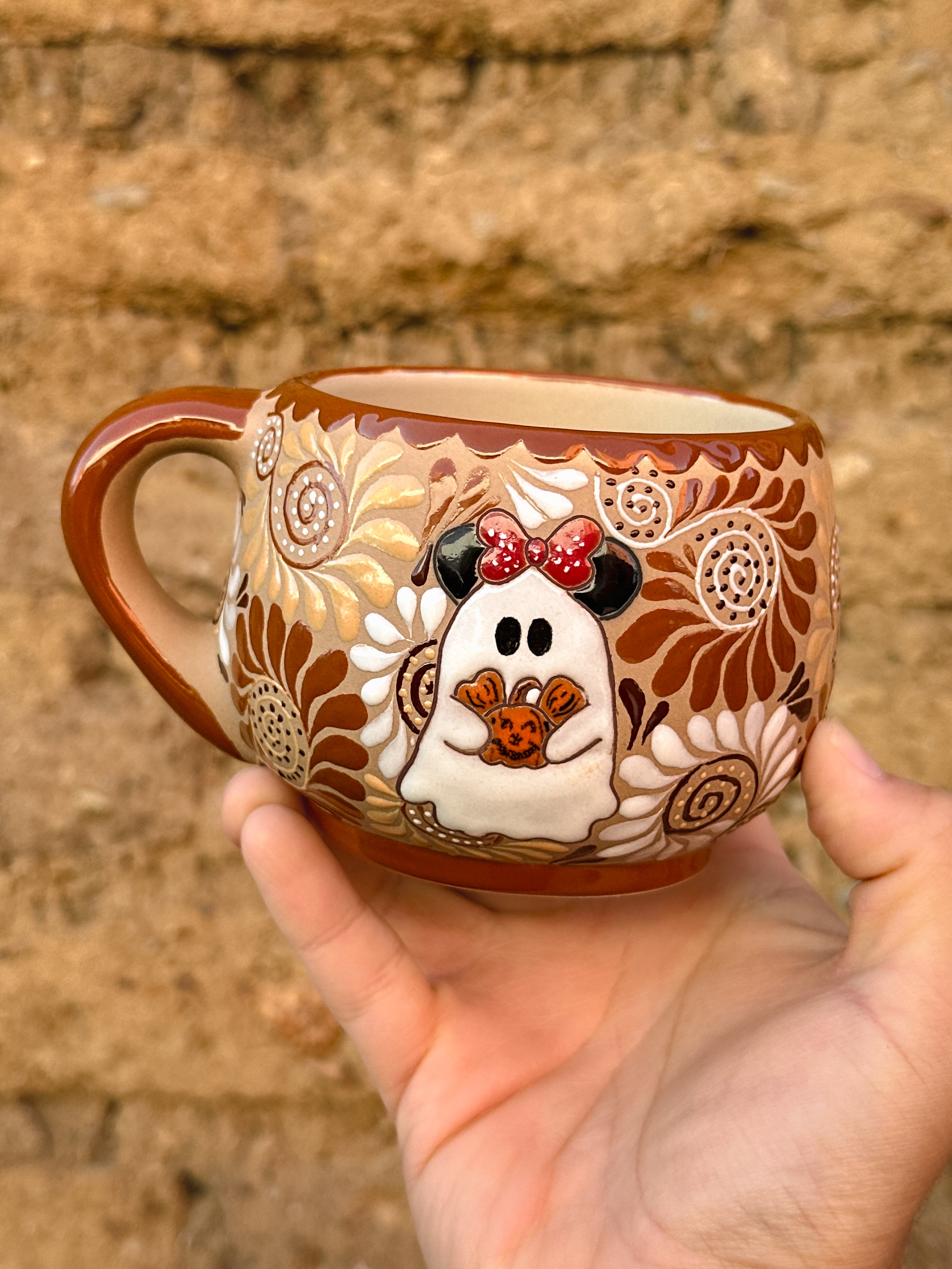 Halloween Ghost Pumpkin Ceramic Mug – Cute Spooky Coffee Cup