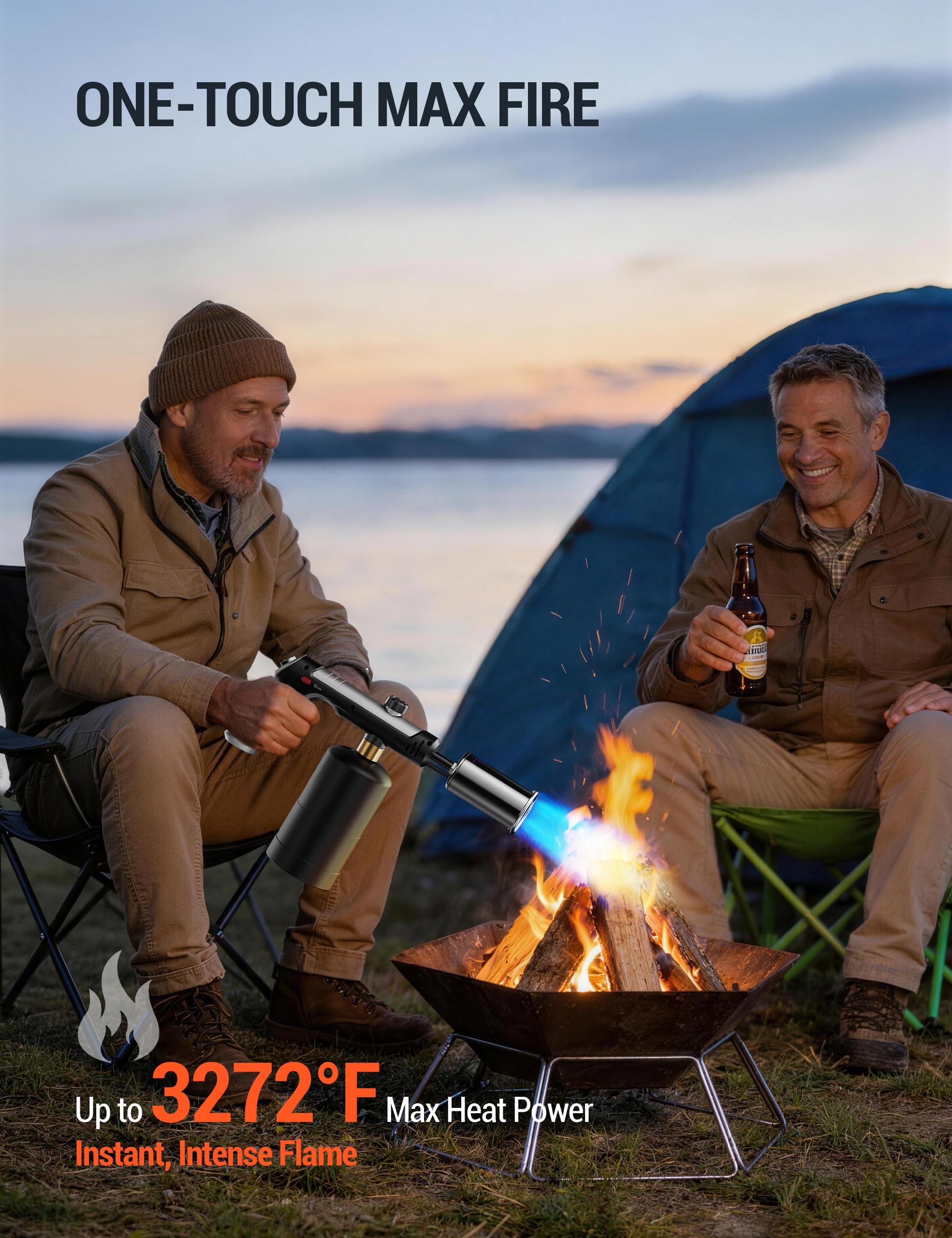 Adjustable Flame Propane Torch for BBQ & Cooking