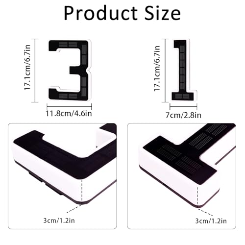 Solar LED House Number, IPX4 Waterproof Address Light