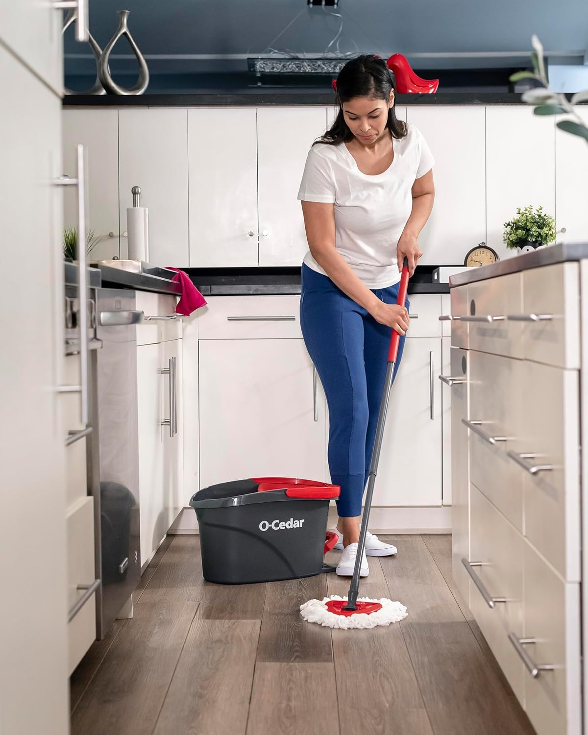 O-Cedar EasyWring Microfiber Spin Mop & Bucket Floor Cleaning System