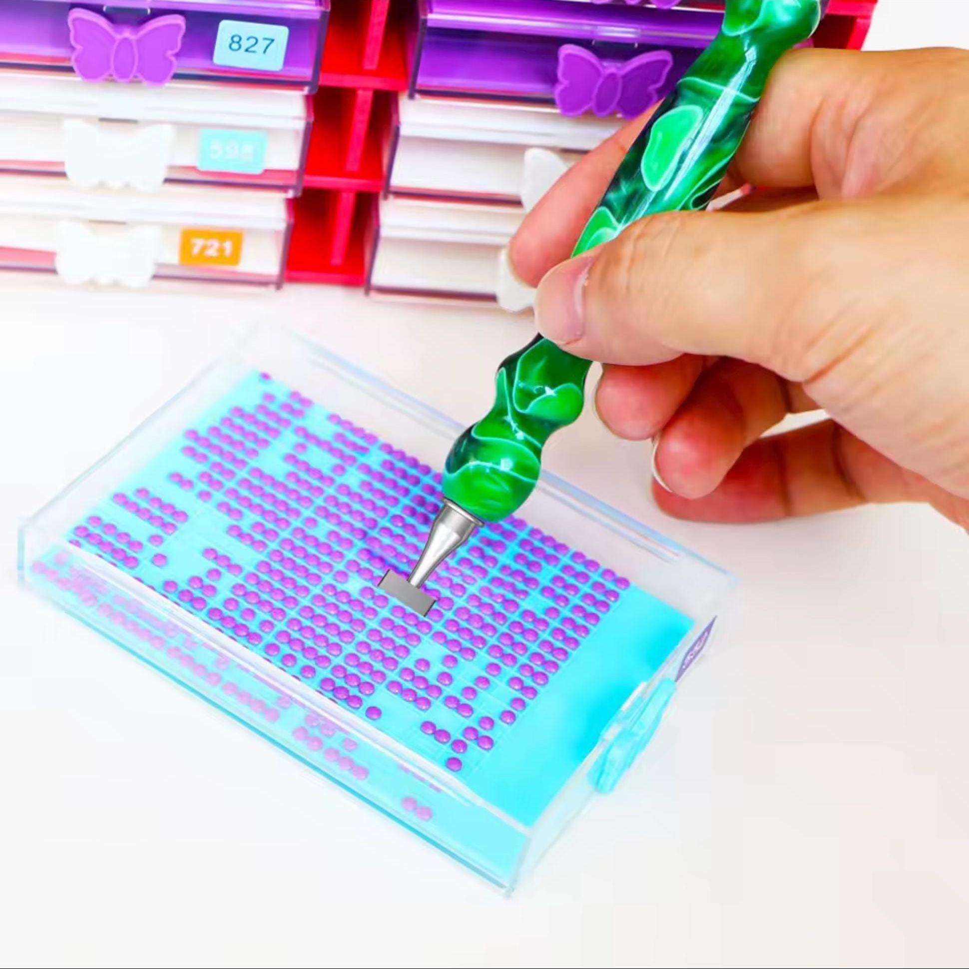 Resin Diamond Painting Pen with Metal Tips, DIY Diamond Art Tool Set