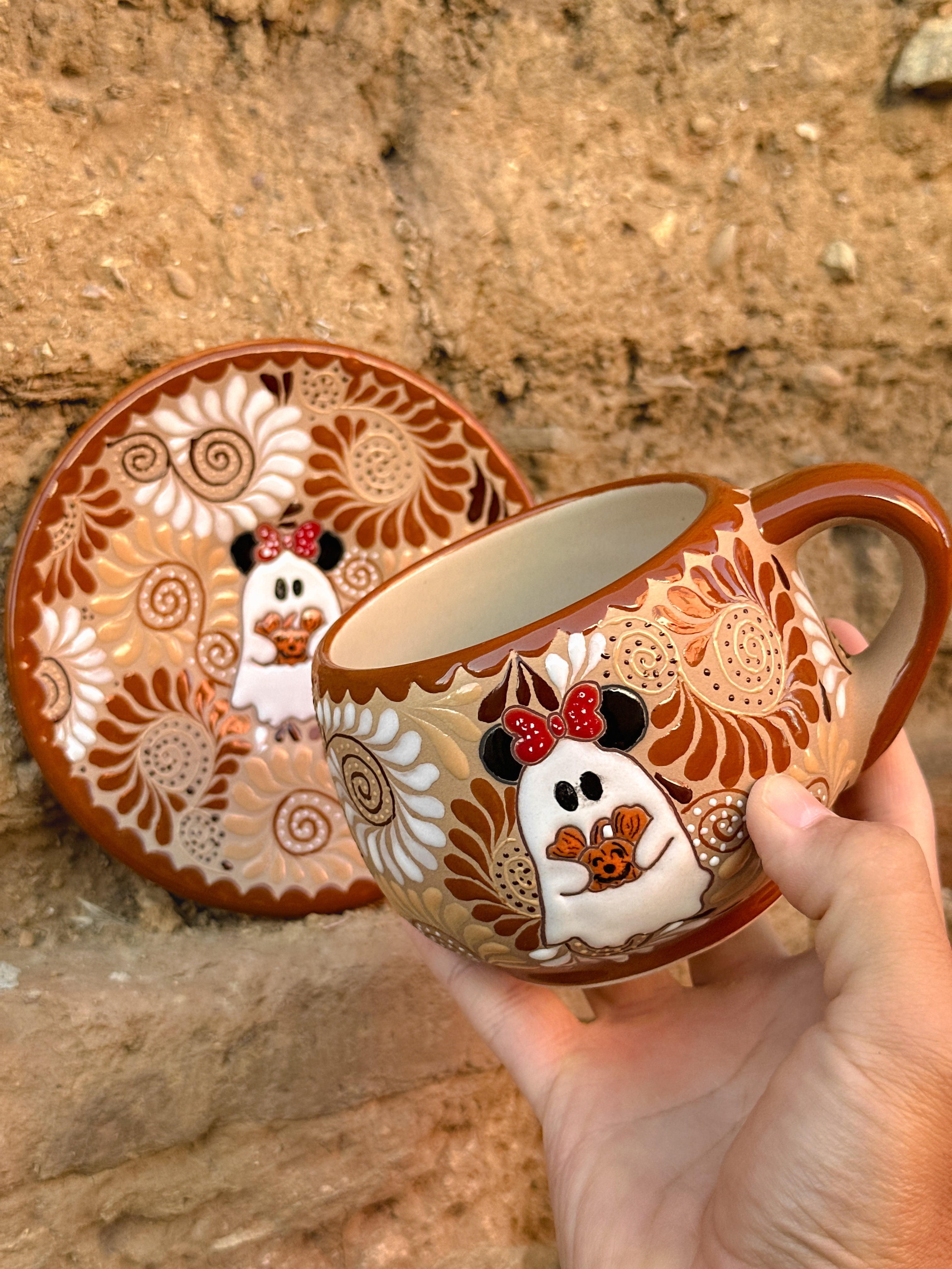 Halloween Ghost Pumpkin Ceramic Mug – Cute Spooky Coffee Cup