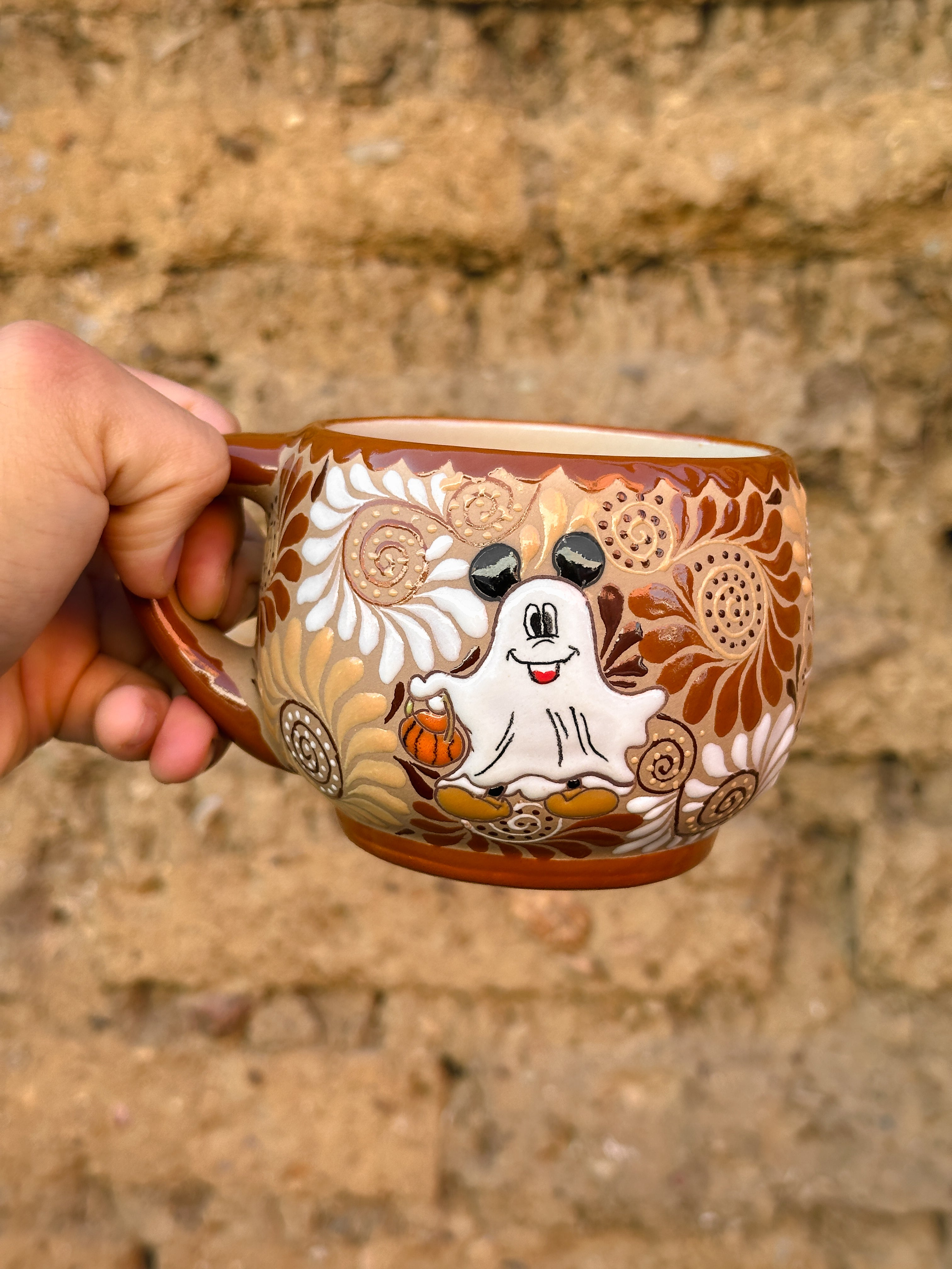 Cute Halloween Ghost Ceramic Mug – Spooky Season Coffee & Tea Cup