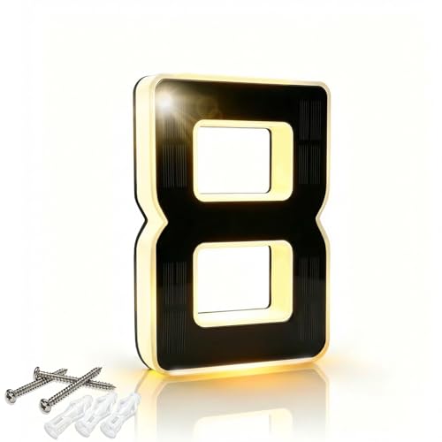 Solar LED House Number, IPX4 Waterproof Address Light