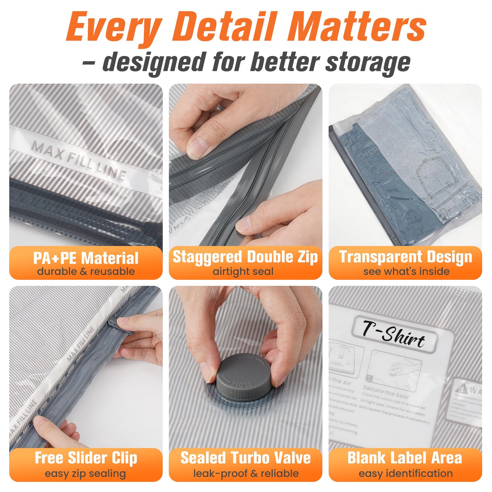 Rechargeable Handheld Clothes Steamer, Portable Travel Garment Steamer with 3 Sizes Vacuum Storage Bags