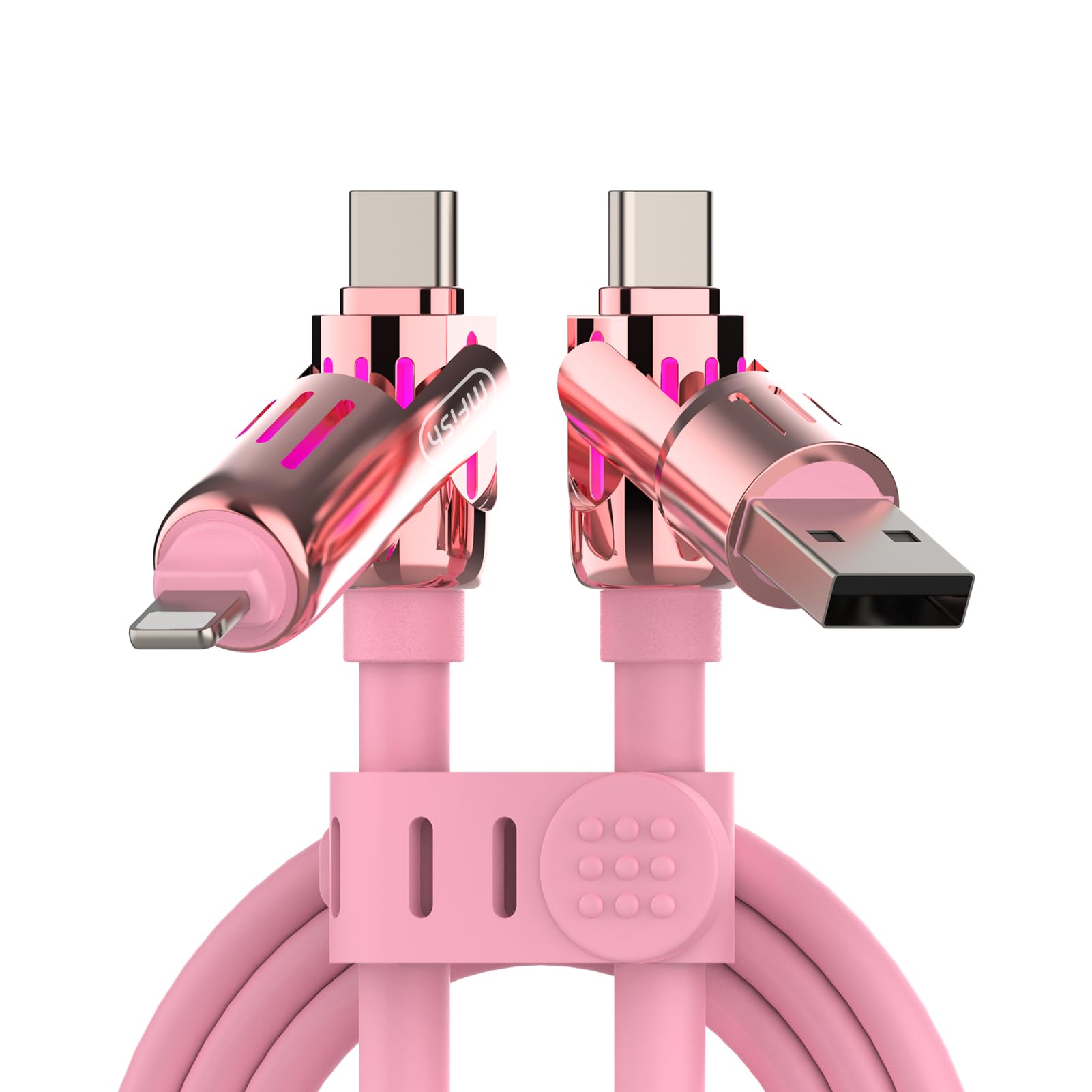 6 in 1 Rotating Multi Fast Charging USB Cable