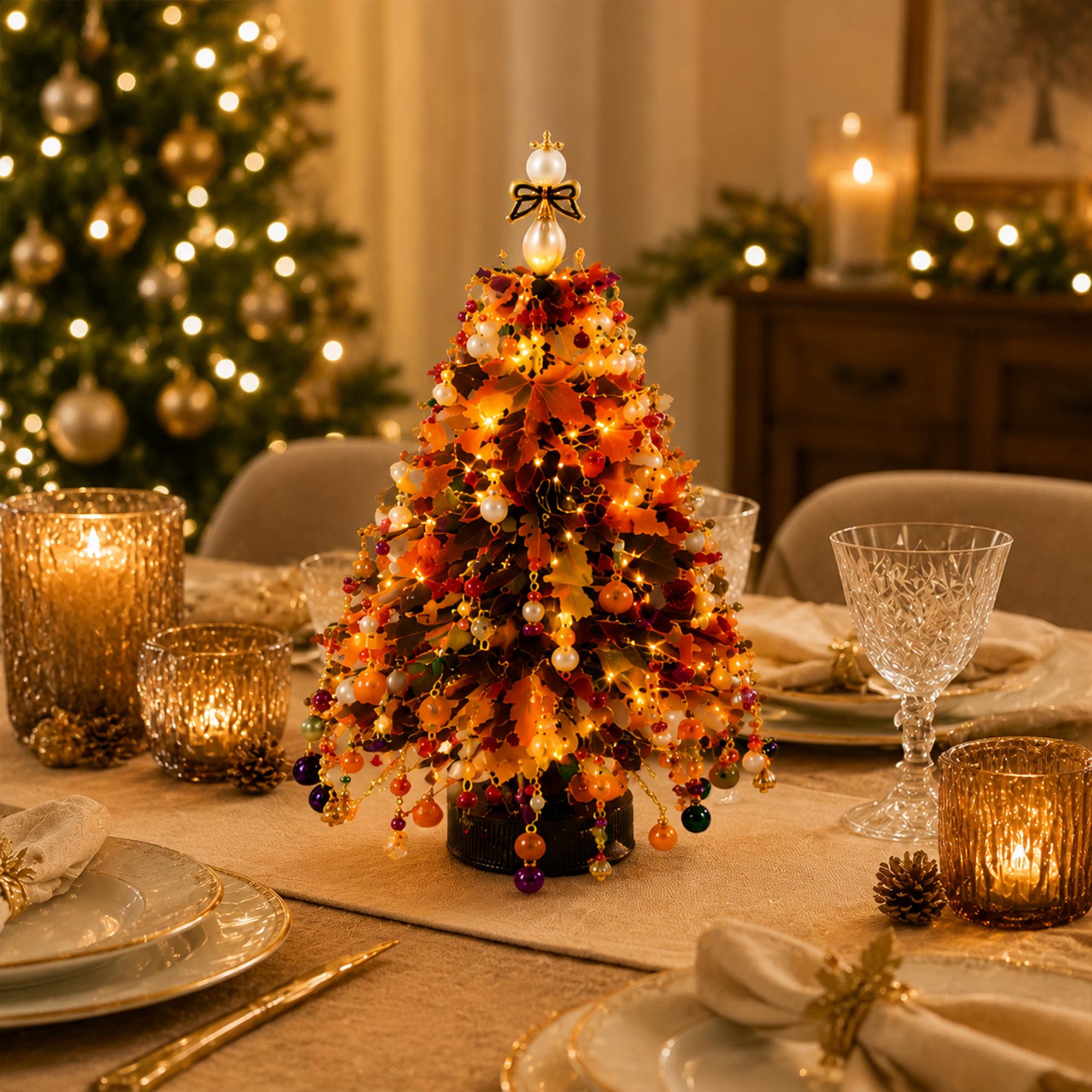 DIY Beaded Christmas Tree Kit – Handmade Holiday Decoration Craft Set