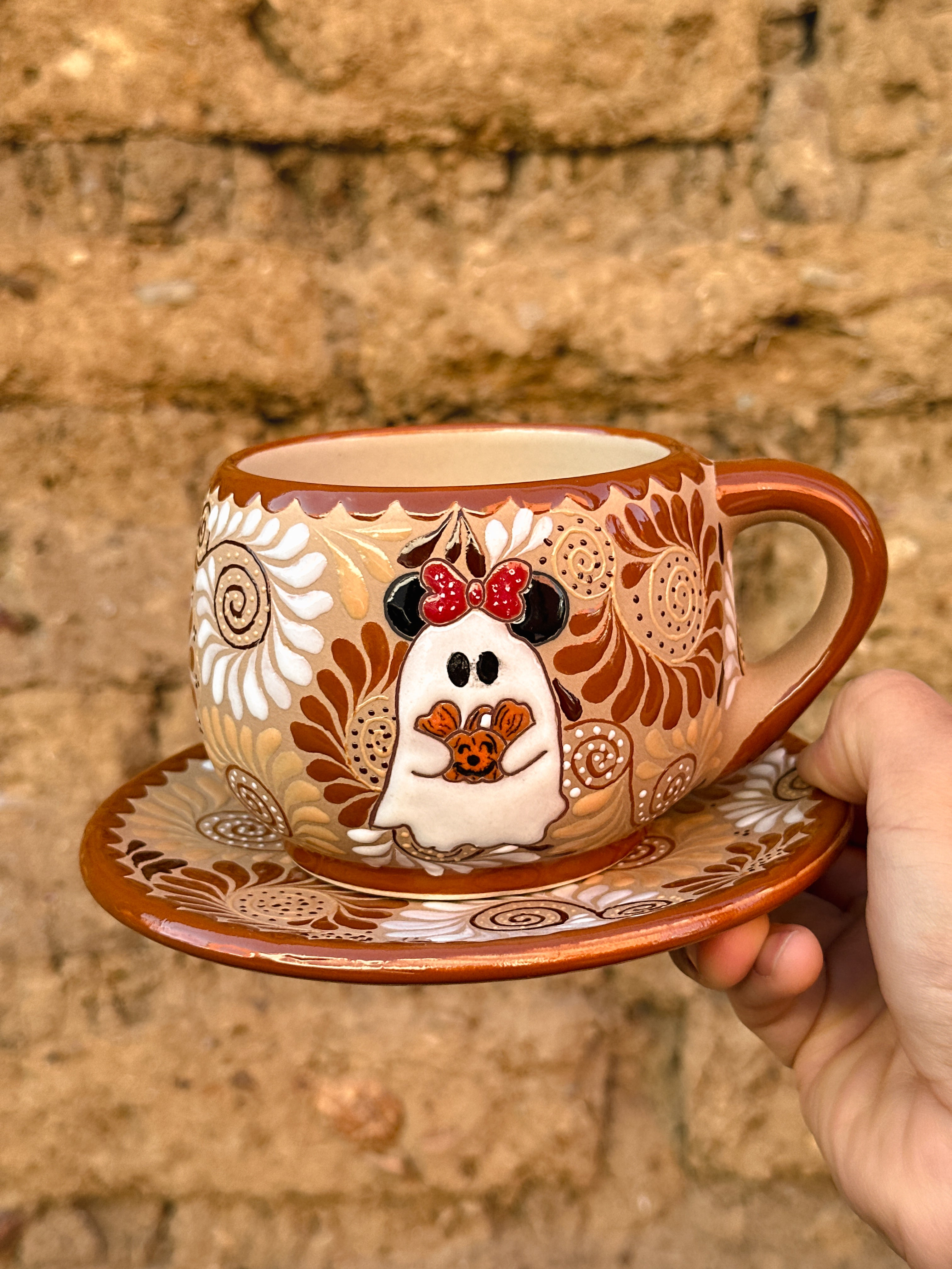 Halloween Ghost Pumpkin Ceramic Mug – Cute Spooky Coffee Cup