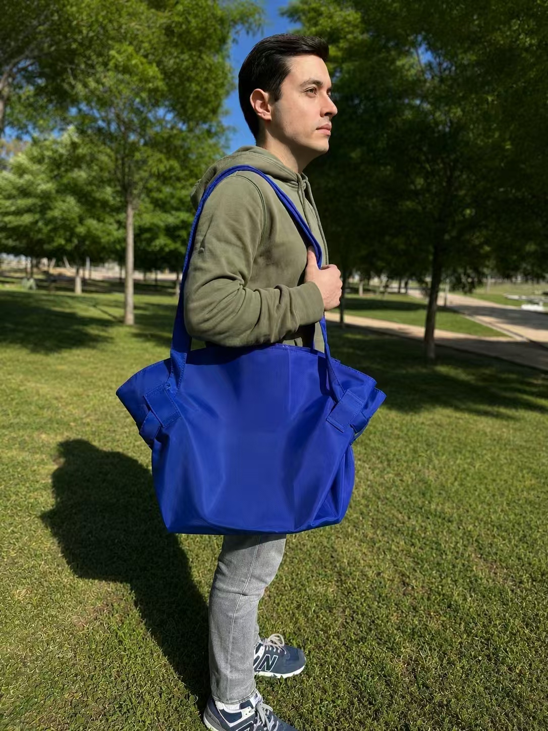 Minimalist Bow Nylon Shoulder Tote Bag for Daily Use