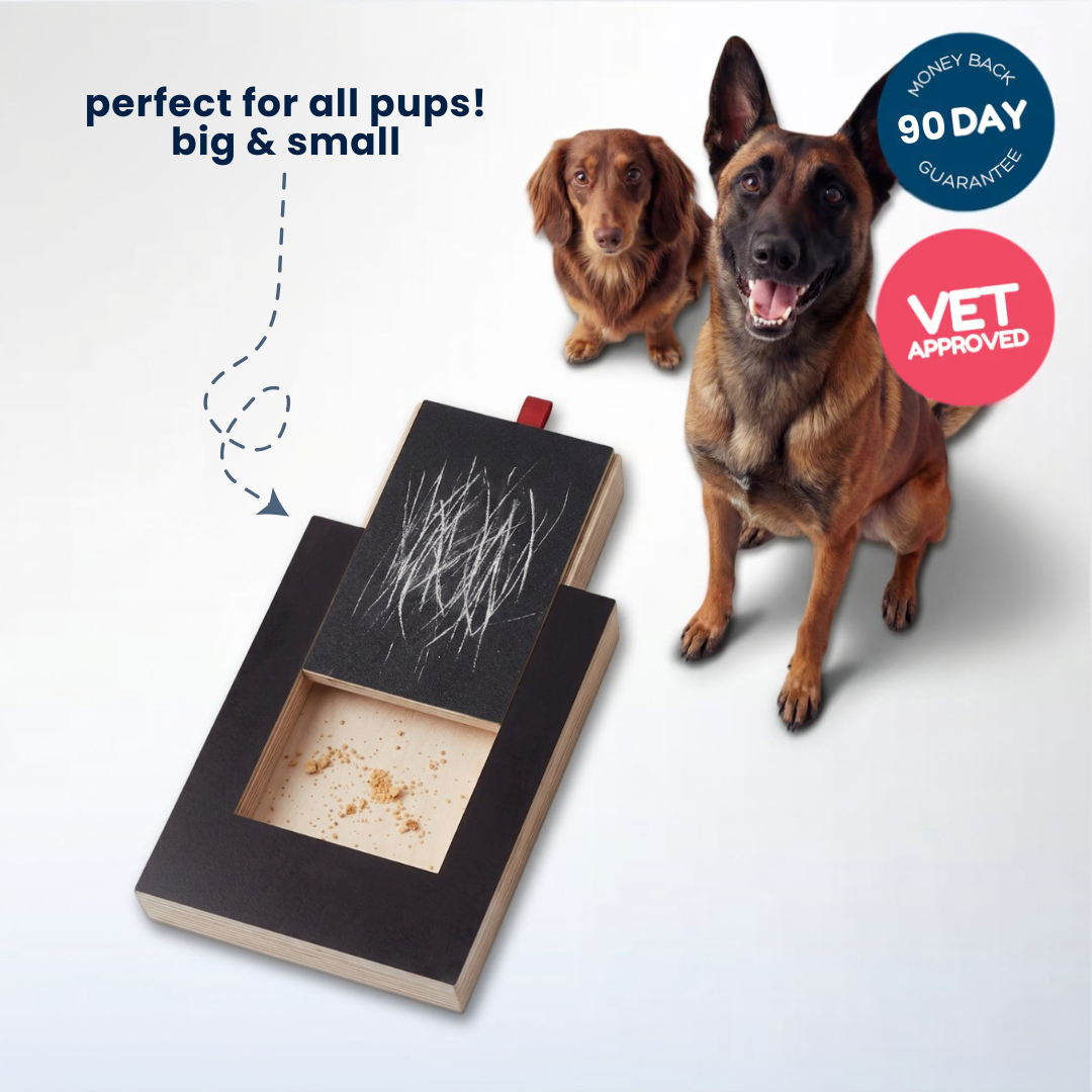 Dog Nail Scratch Board, Interactive Wooden File Toy for All Breeds