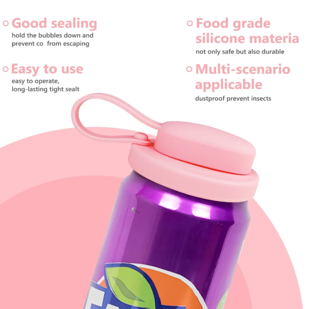 Soda Can Lid with Straw, Reusable Spill Proof Can Cover