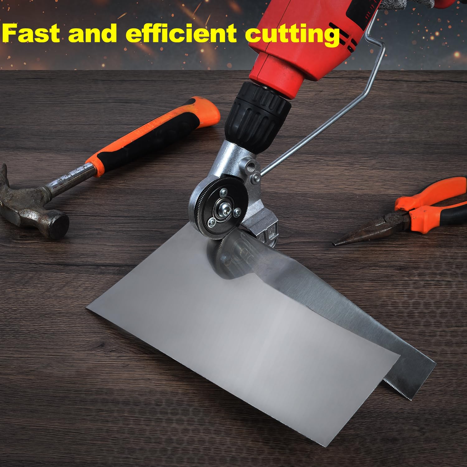 Drill Shear Attachment, Drill Convert Sheet Metal Cutter