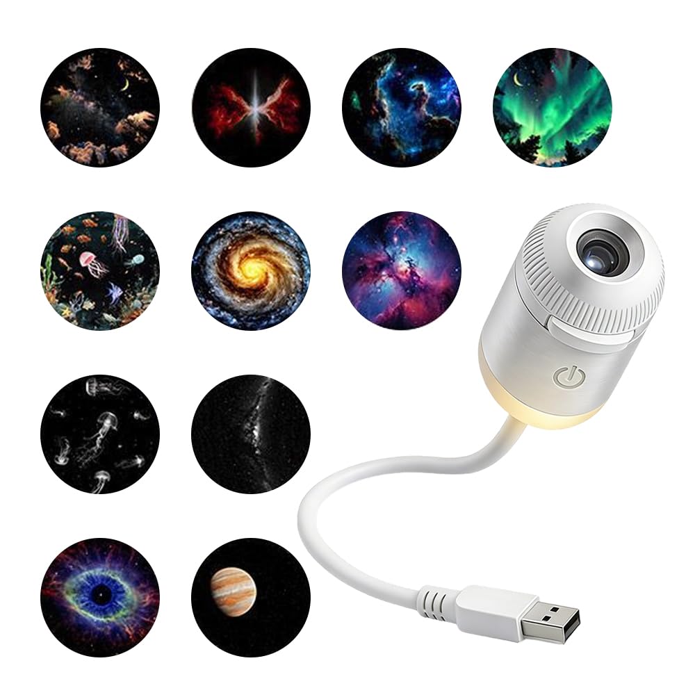 USB Star Projector Night Light, Flexible Gooseneck Galaxy Lamp