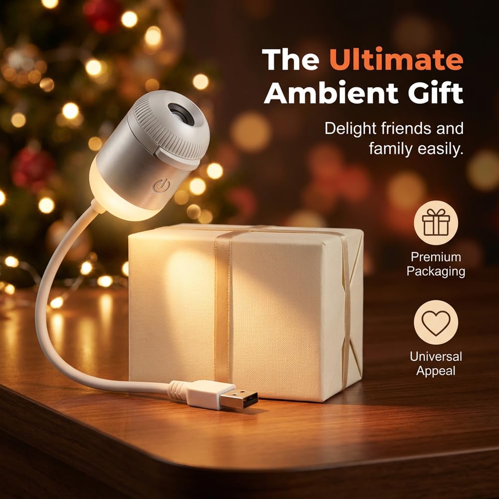 USB Star Projector Night Light, Flexible Gooseneck Galaxy Lamp