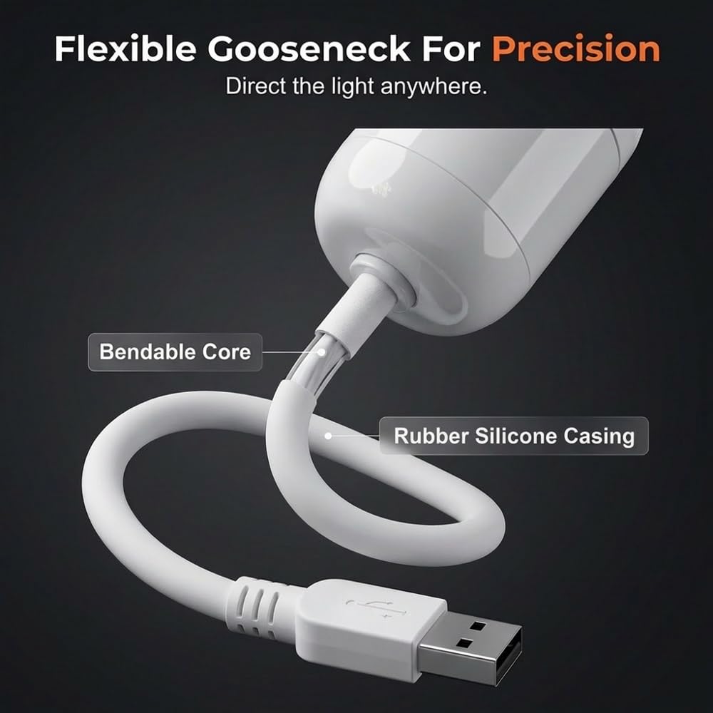 USB Star Projector Night Light, Flexible Gooseneck Galaxy Lamp