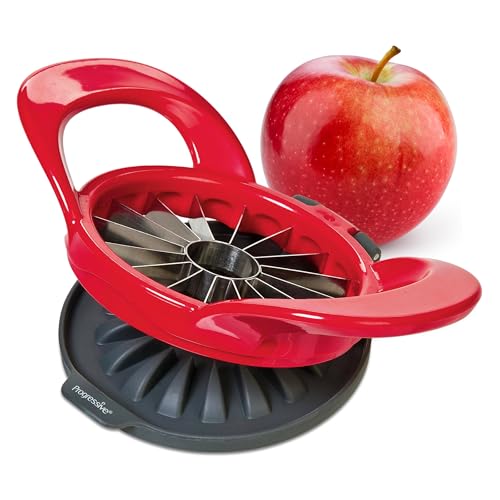 16-Blade Apple Slicer Corer, Stainless Steel Apple Cutter with Non-Slip Base for Kitchen Prep