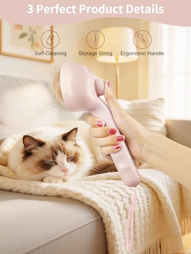 3‑in‑1 Pet Steam Brush, Self‑Cleaning Dog Cat Grooming Comb for Loose Hair Removal