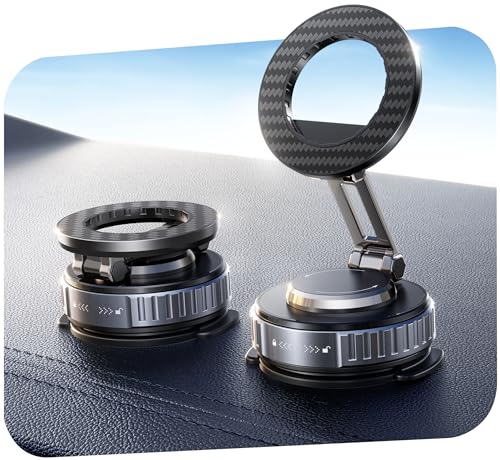 Magnetic Car Phone Holder, 360° Foldable Dashboard Mount for MagSafe