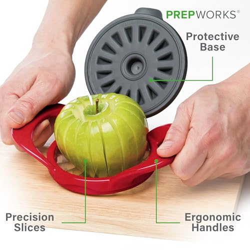 16-Blade Apple Slicer Corer, Stainless Steel Apple Cutter with Non-Slip Base for Kitchen Prep