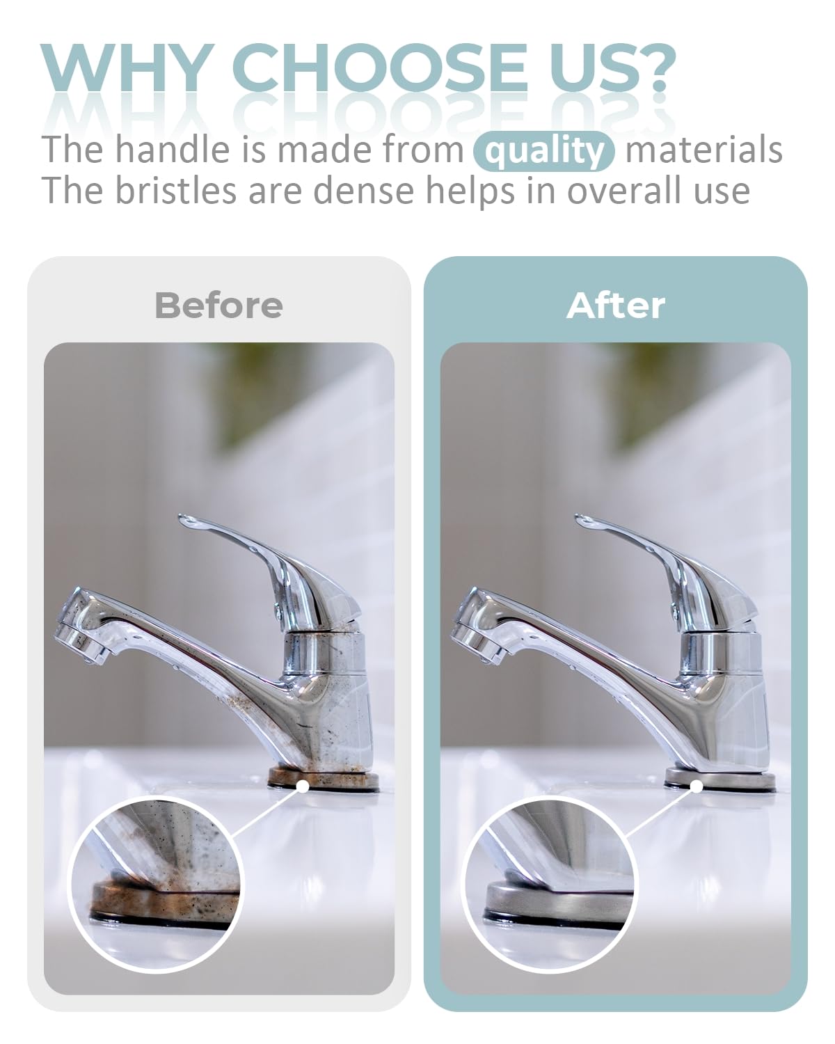 Crevice Cleaning Brush, Hard Bristle Gap Brush for Kitchen Sink Bathroom Tile & Window Tracks, Deep Cleaning Scrub Tool