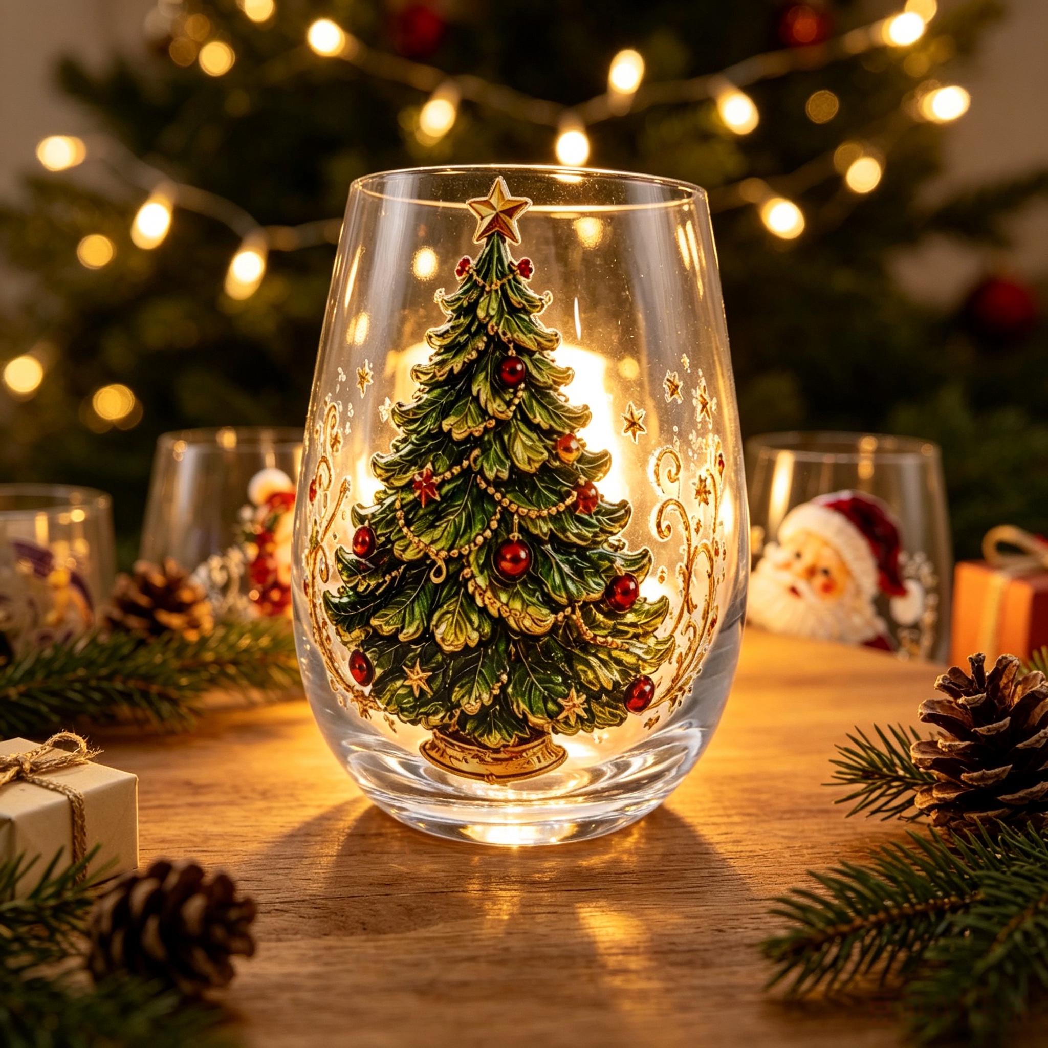 Christmas Magic 6-Piece Glass Cup Gift Set