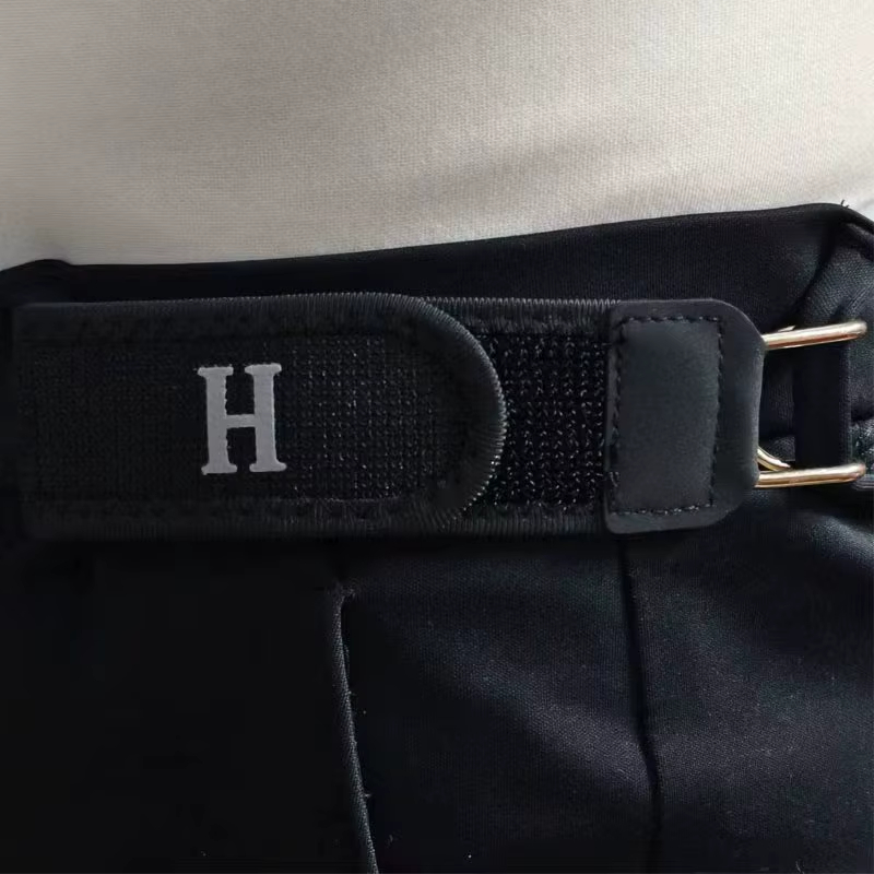 H Logo Elastic Belt Hook, No Buckle Pants Loop