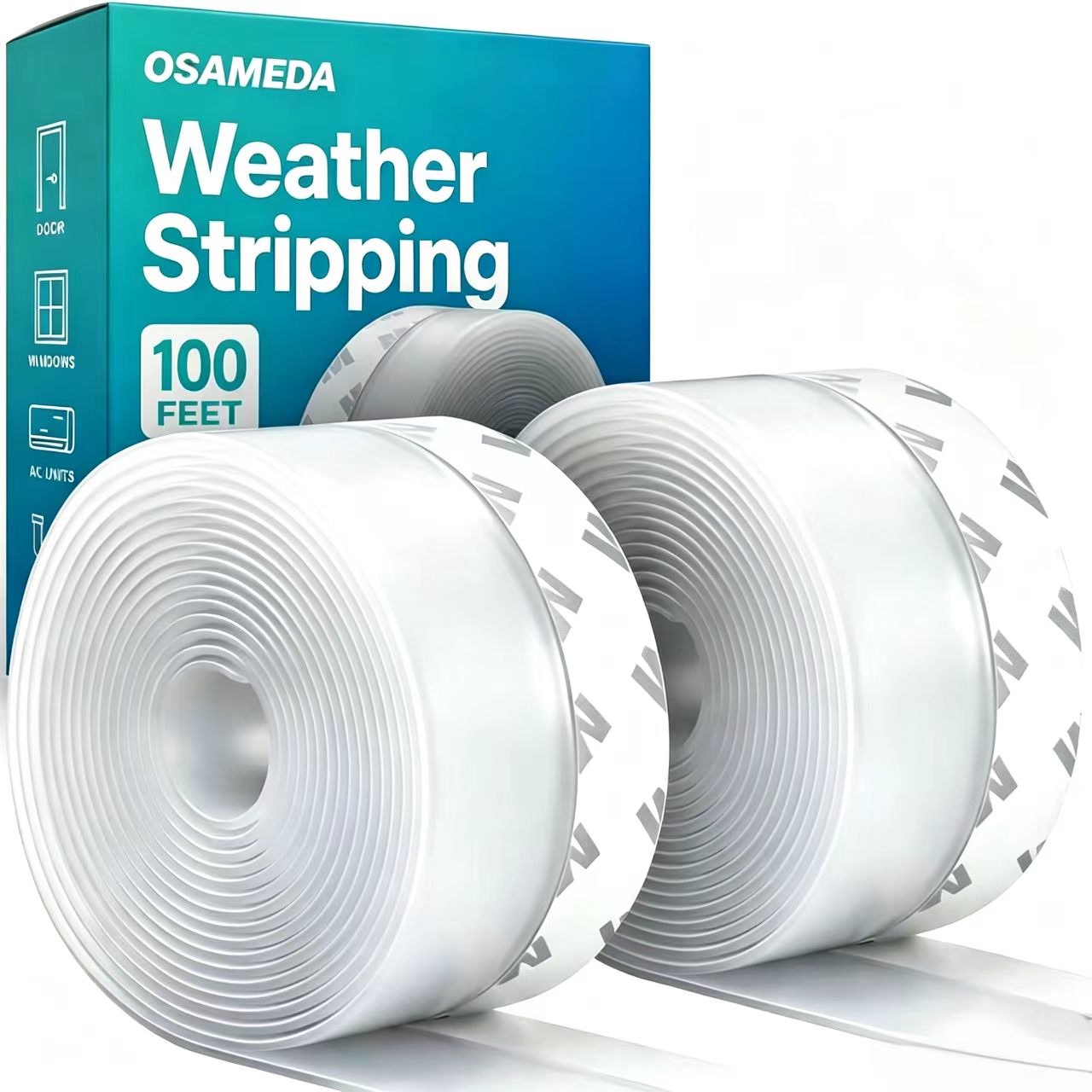 33 Feet Transparent Weather Stripping Tape, Windproof Soundproof Gap Seal Strip for Doors Windows AC Units