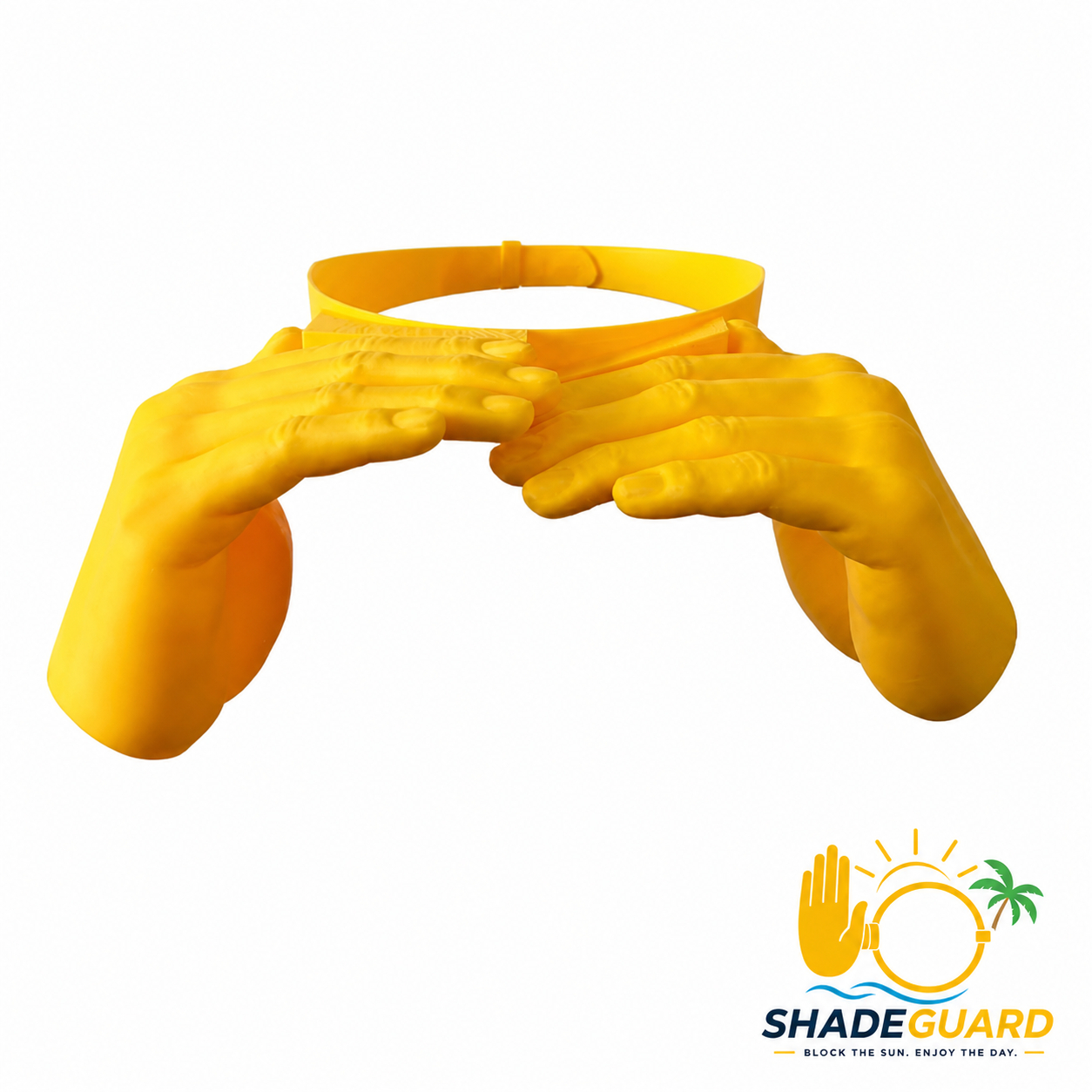 ShadeGuard Funny Hands Sun Visor, Novelty Hands-Shaped Sun Hat