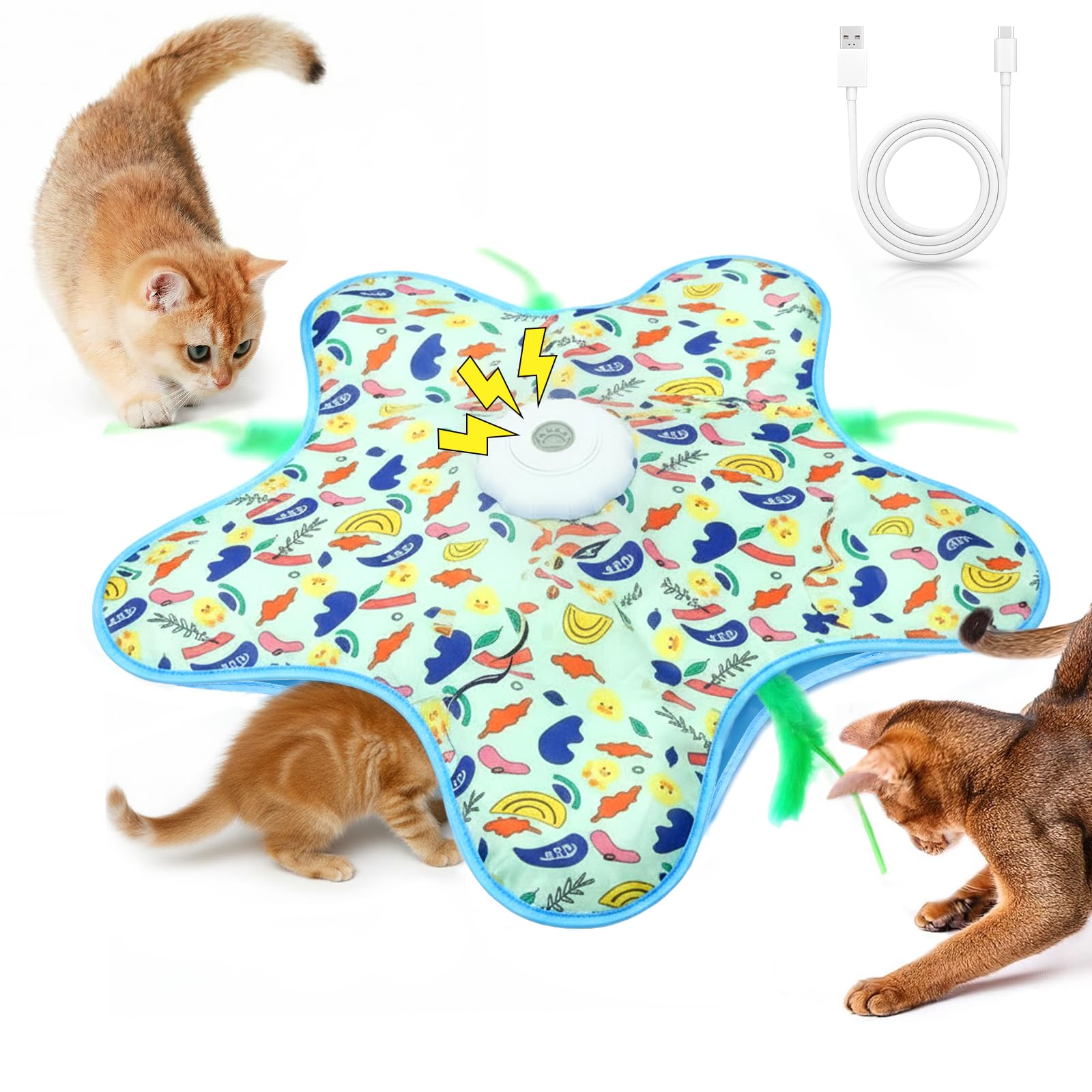 Rechargeable, Touch-Activated "Hide and Seek" Starfish Pet Toy