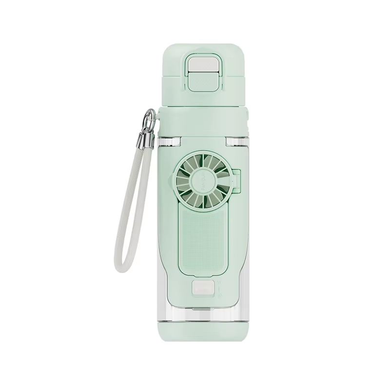 New Portable Fan Cooler Made of Tritan Material, Featuring a Large 700ml Capacity and Two Drinking Options for the Water Cup