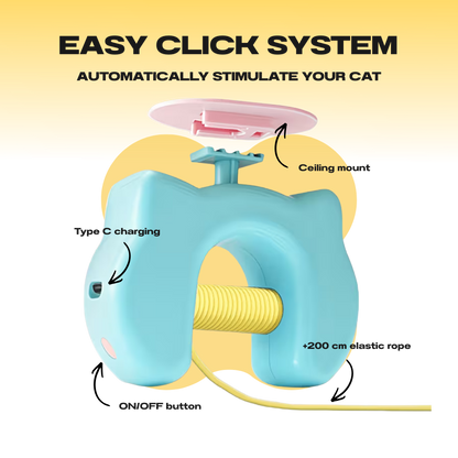 Automatic Yo-Yo Cat Toy, Interactive Retractable Wand for Indoor Cats