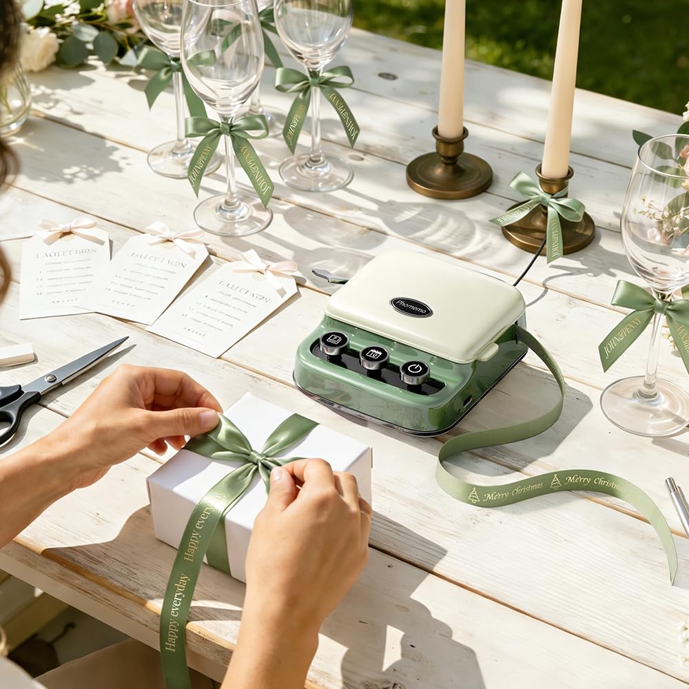 Phomemo Ribbon Printer, Custom Satin Ribbon Label Maker