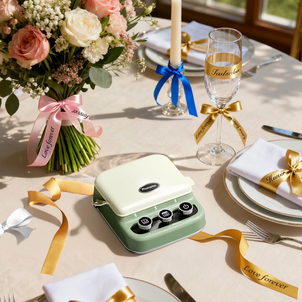 Phomemo Ribbon Printer, Custom Satin Ribbon Label Maker