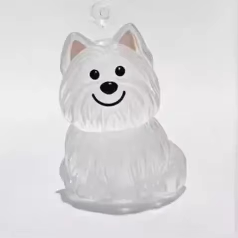 Cute Dog Keychain, Cartoon Puppy Acrylic Keychain, Kawaii Pet Bag Charm for Keys Backpack Purse