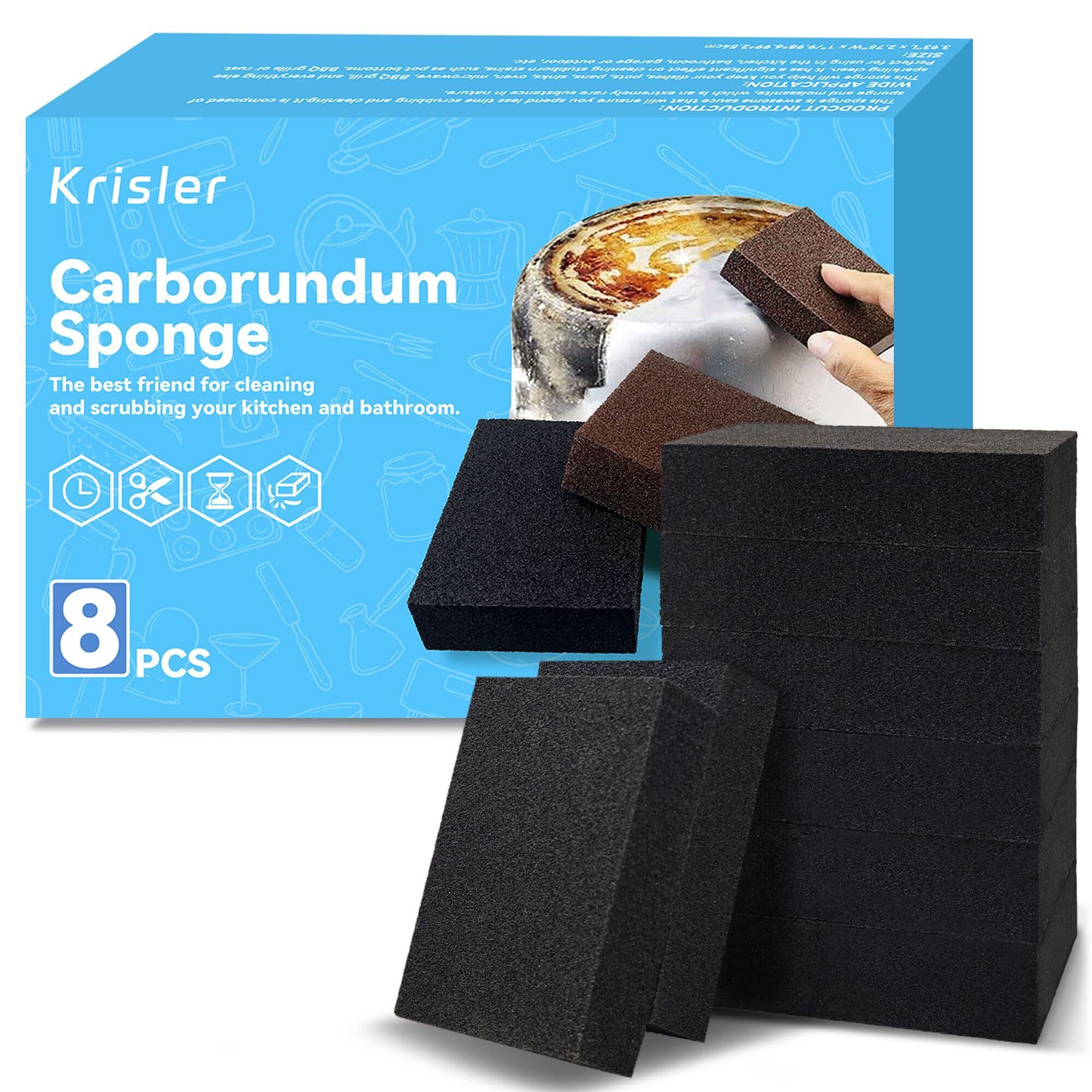 Carborundum Cleaning Sponge, Heavy Duty Rust Stain Eraser for Pots & Pans