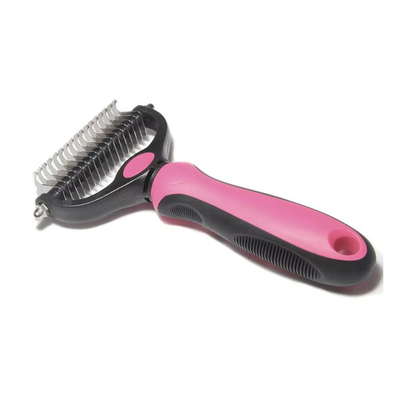 Double Sided Pet Dematting Comb, Dog & Cat Grooming Brush for Matted Tangled Hair