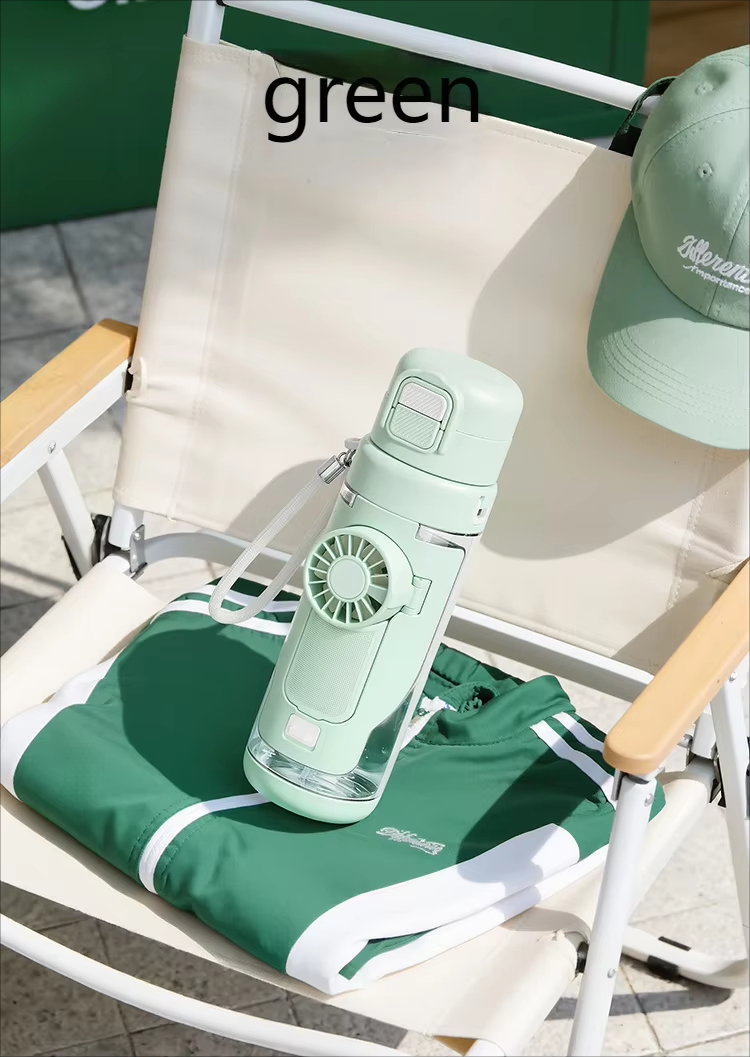 New Portable Fan Cooler Made of Tritan Material, Featuring a Large 700ml Capacity and Two Drinking Options for the Water Cup