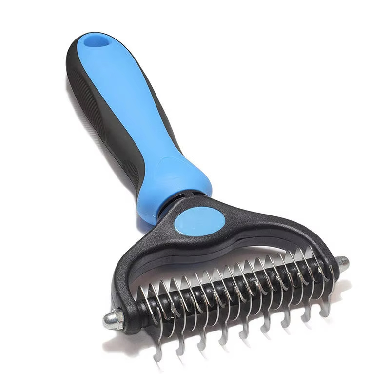Double Sided Pet Dematting Comb, Dog & Cat Grooming Brush for Matted Tangled Hair