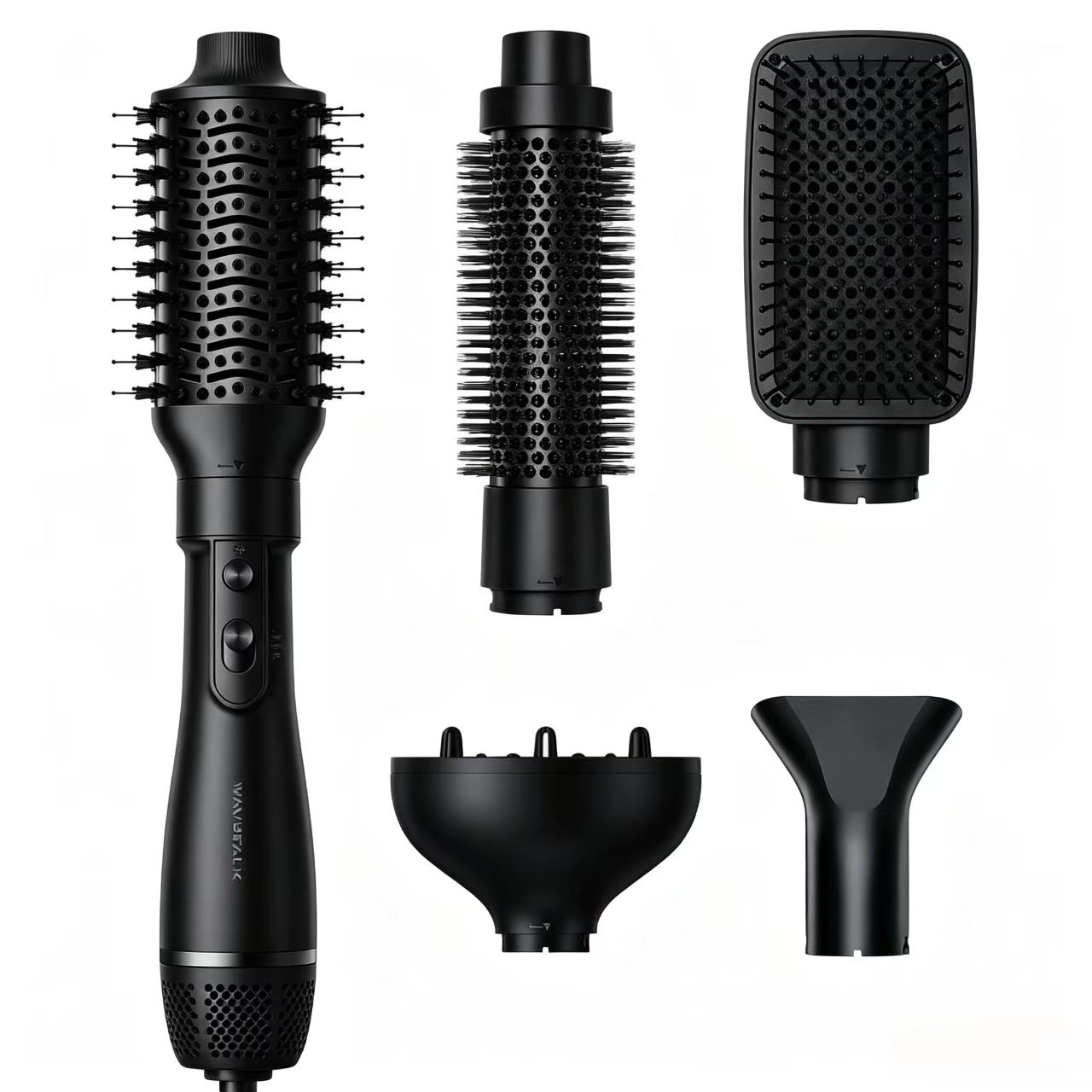 5 in 1 Interchangeable Hot Air Brush, Ionic Hair Dryer & Styling Volumizer