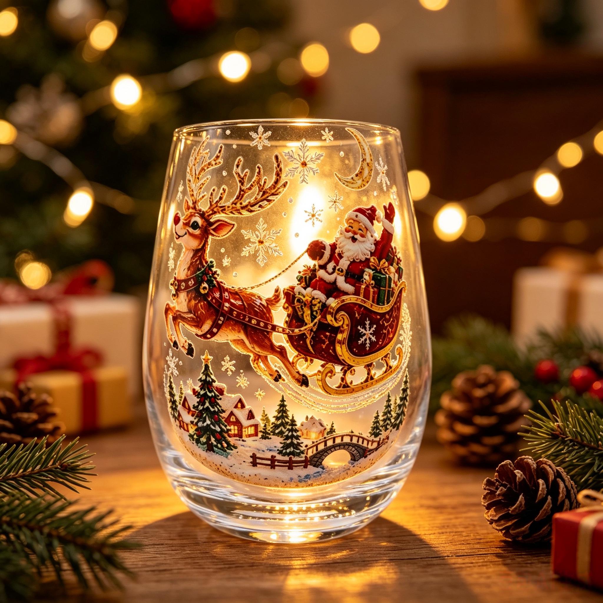 Christmas Magic 6-Piece Glass Cup Gift Set