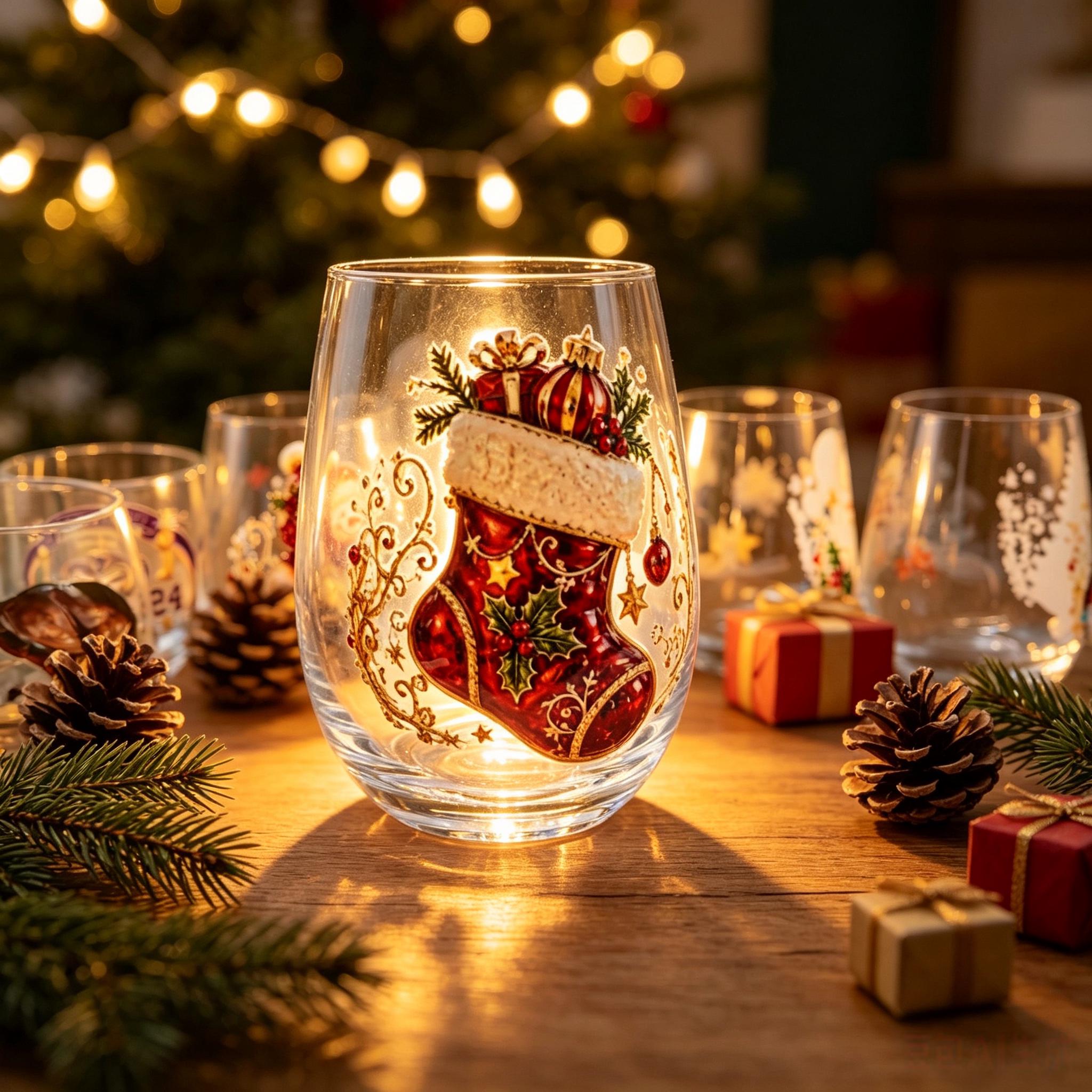 Christmas Magic 6-Piece Glass Cup Gift Set