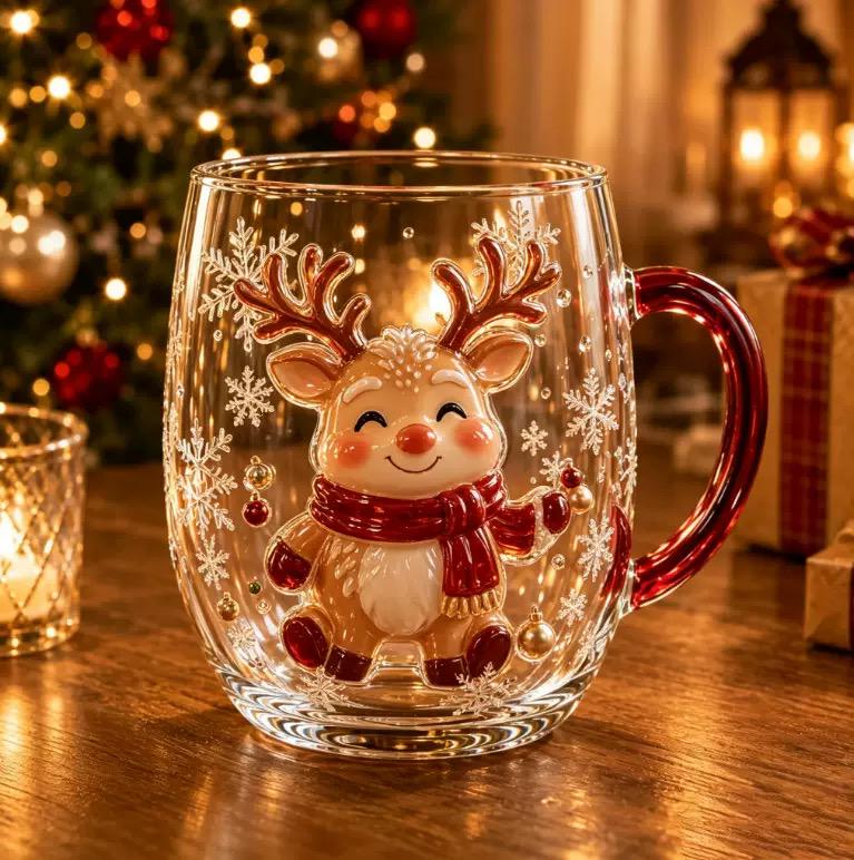 Christmas Magic 6-Piece Glass Mug Gift Set