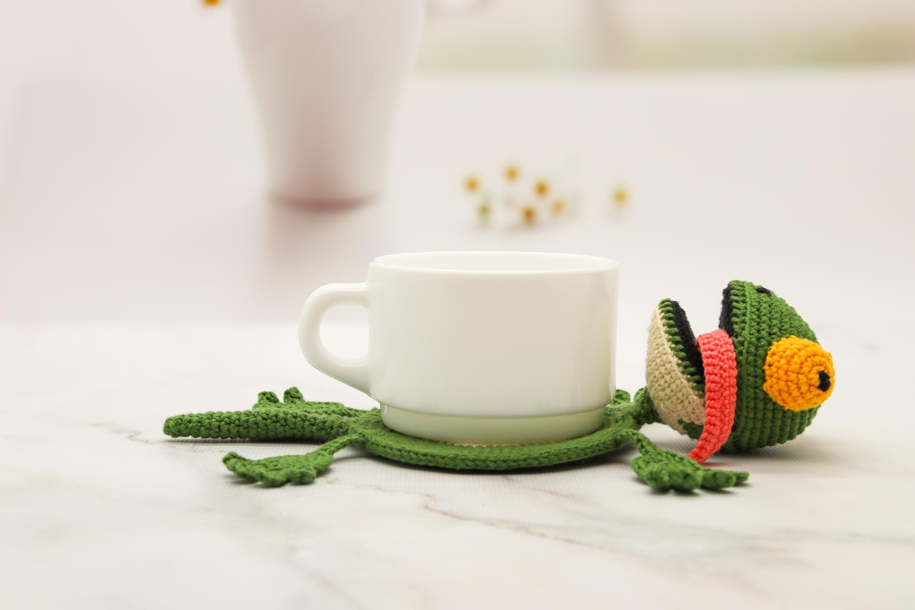 Crochet Lizard Coaster Pattern, Amigurumi DIY Guide 