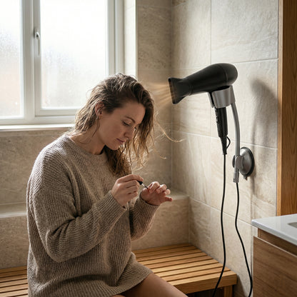 Suction Cup Shower Head Holder, Adjustable Wall Mount Bracket for Handheld Showerhead