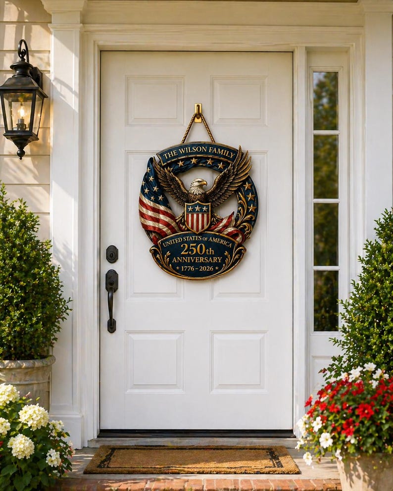 US 250th Anniversary Patriotic Eagle Plaque