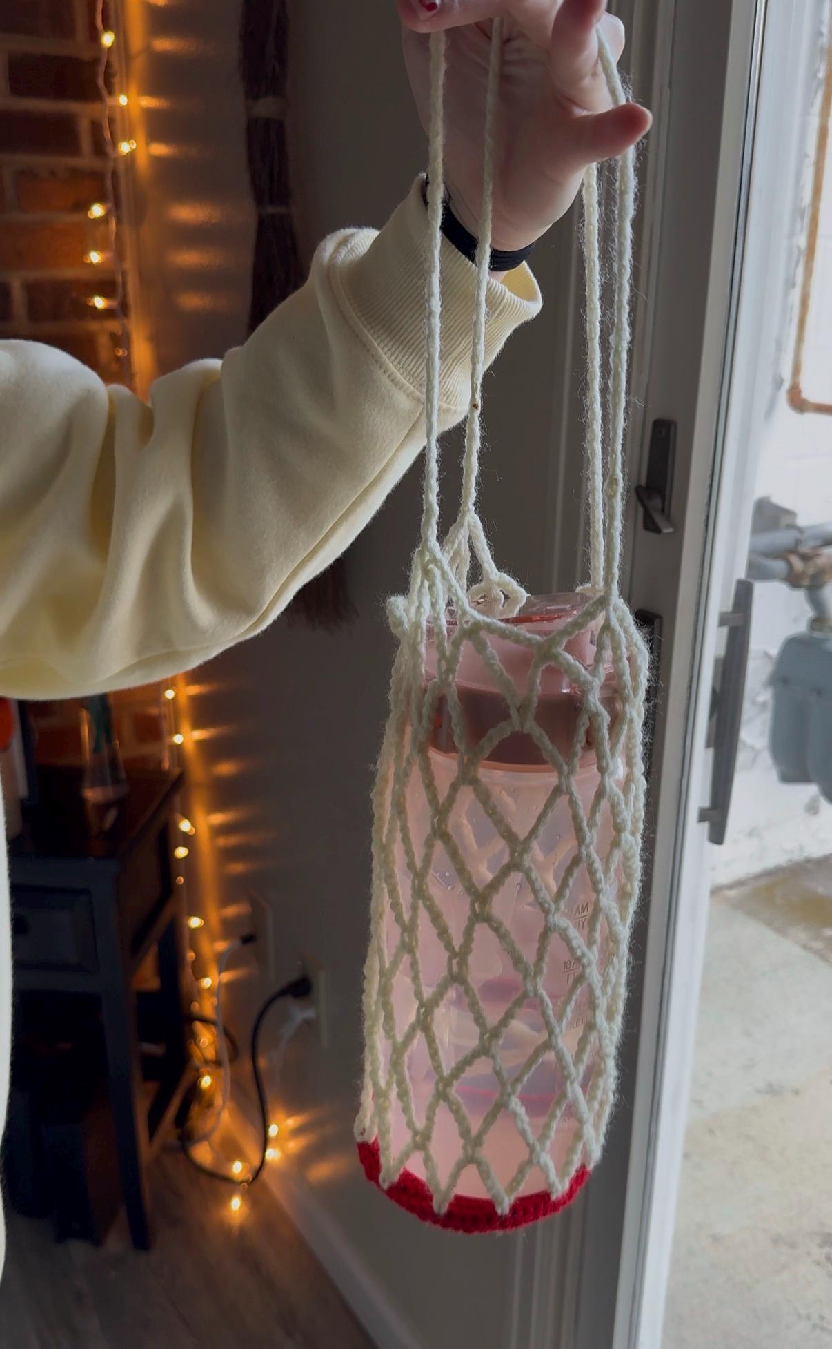 Crochet Apple Basketball Hoop Fidget Toy, Handmade Stress Relief Plush 