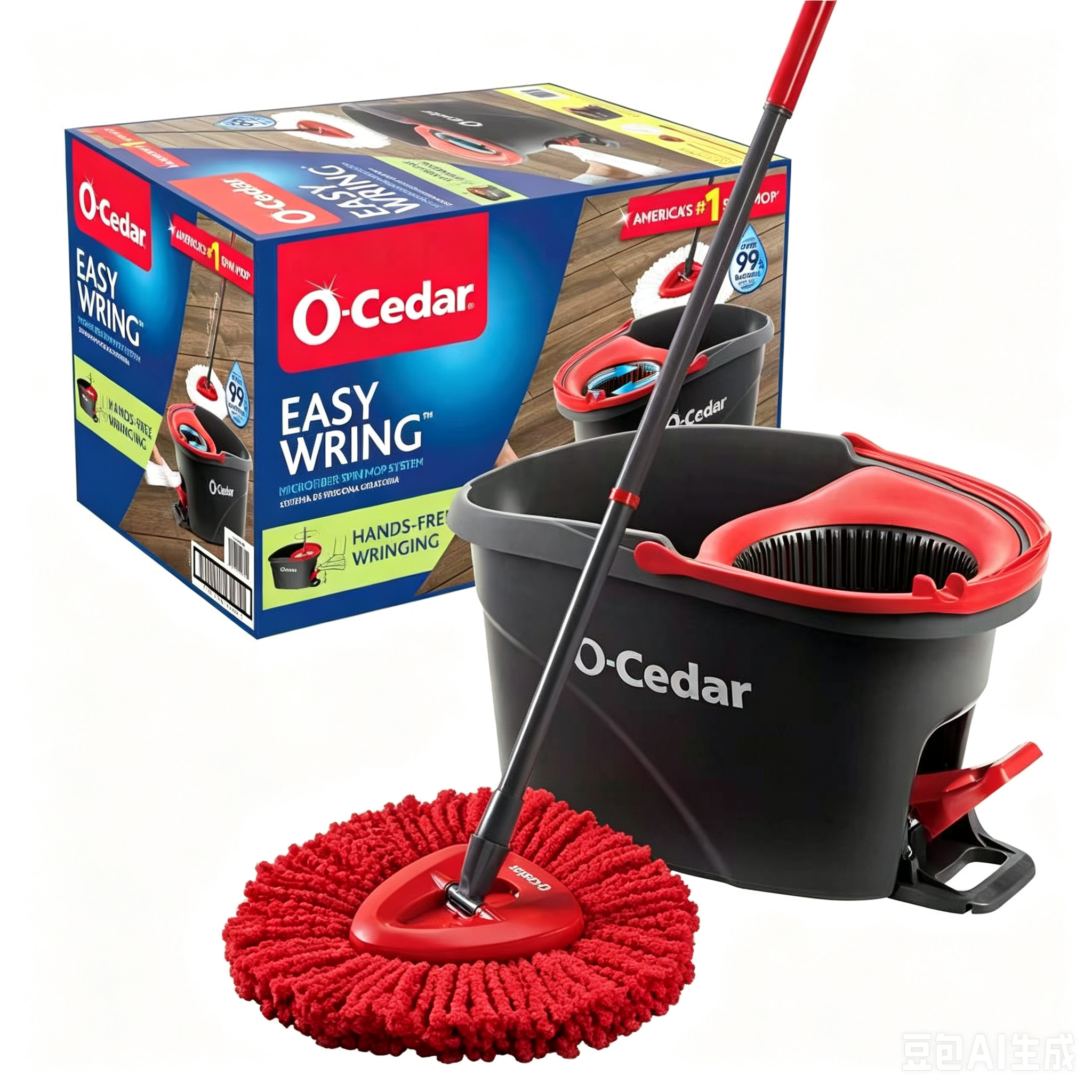 O-Cedar EasyWring Microfiber Spin Mop & Bucket Floor Cleaning System