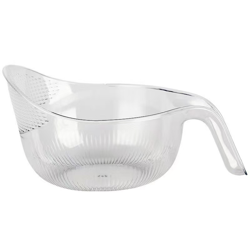 Multi-Purpose Rice Washing Strainer Bowl with Handle
