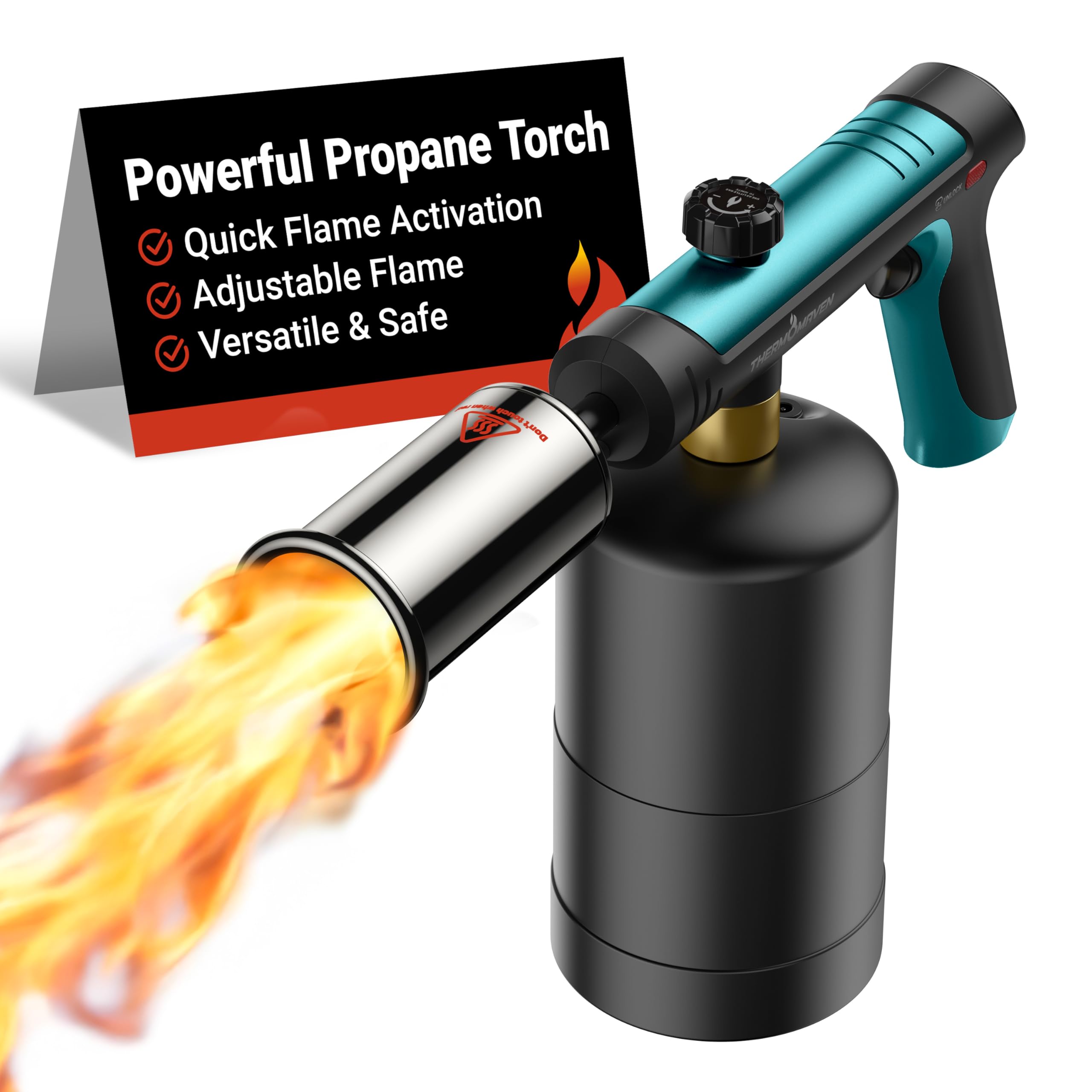 Adjustable Flame Propane Torch for BBQ & Cooking