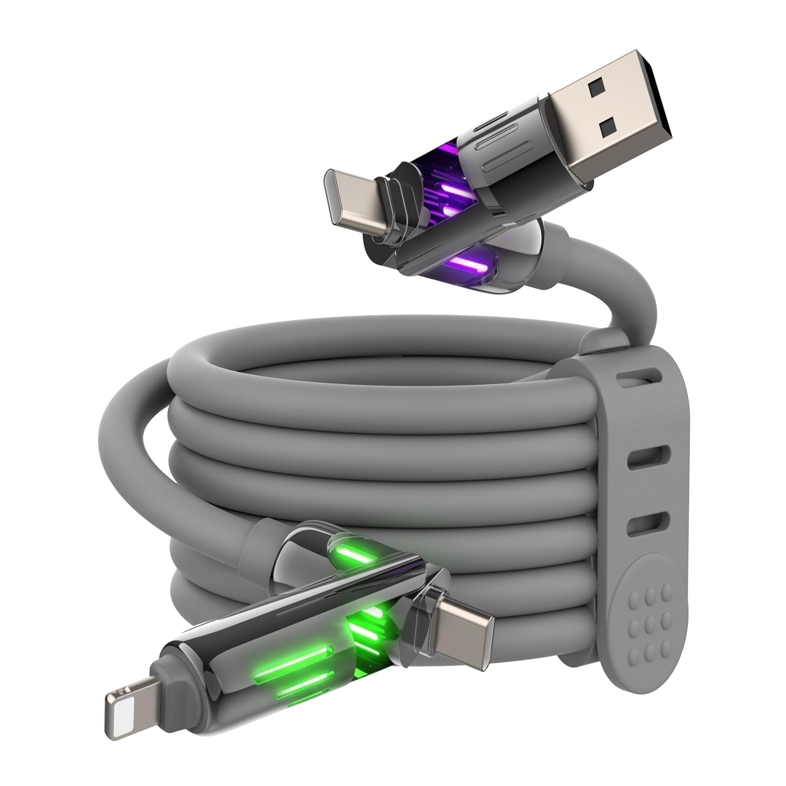 6 in 1 Rotating Multi Fast Charging USB Cable